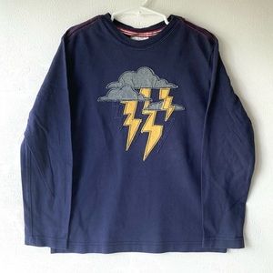 Hanna Andersson Blue Lightning Storm long Sleeve Tee Size 8